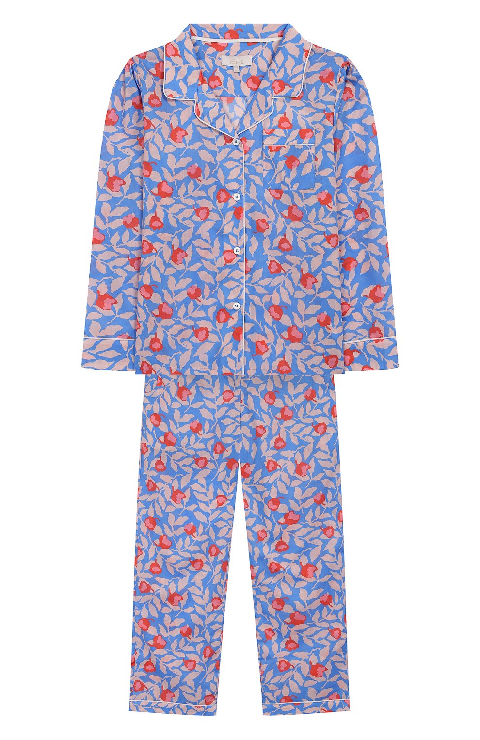 Хлопковая пижама LITTLE YOLKE, арт. AW19-12C-NE-FL/9-12Y, фото 1