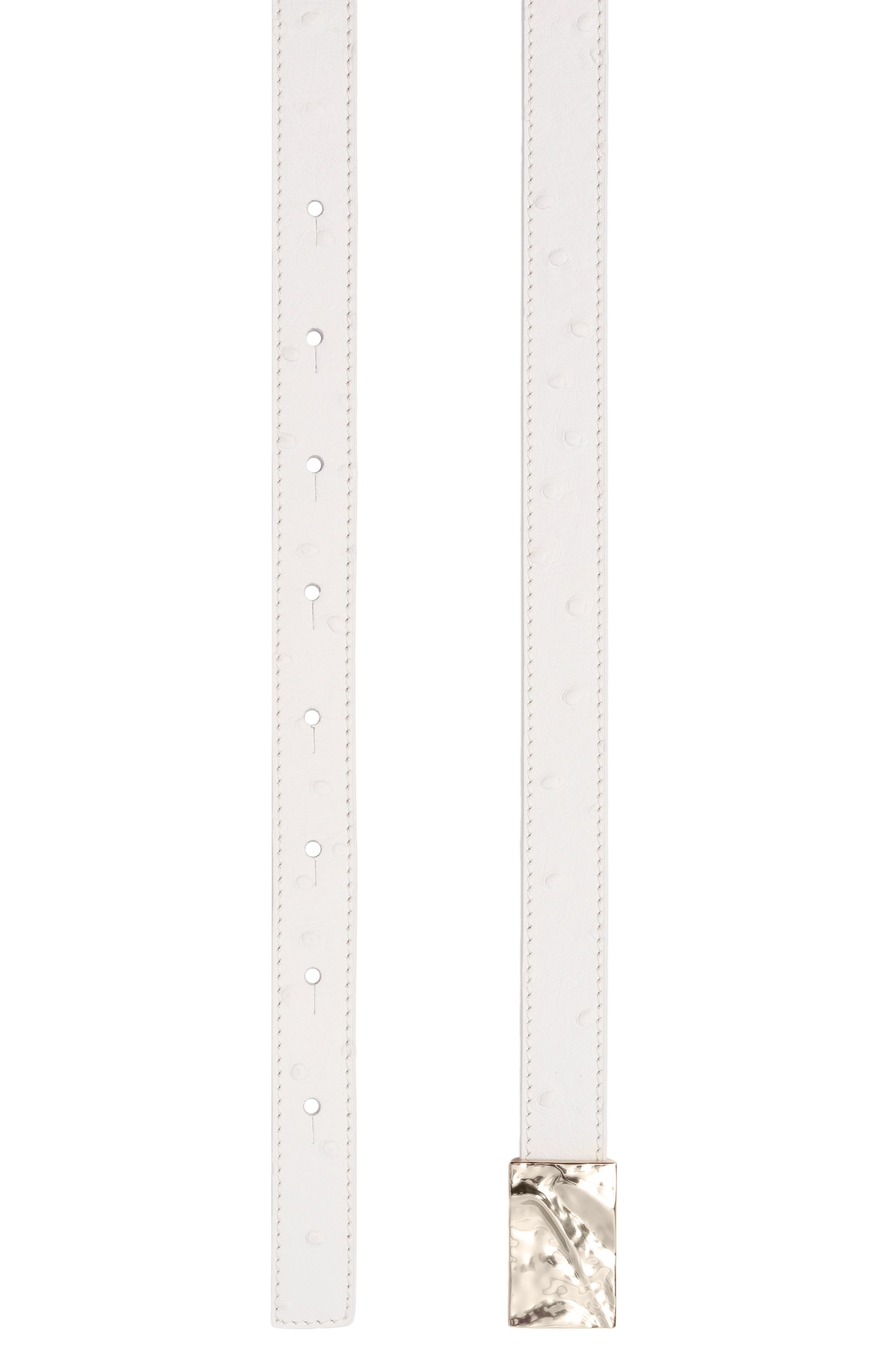 Кожаный ремень LOULOU DE SAISON молочного цвета по цене 34350 руб., арт. CEYL0N, фото 3 Кожаный ремень LOULOU DE SAISON, арт. CEYL0N, фото 3