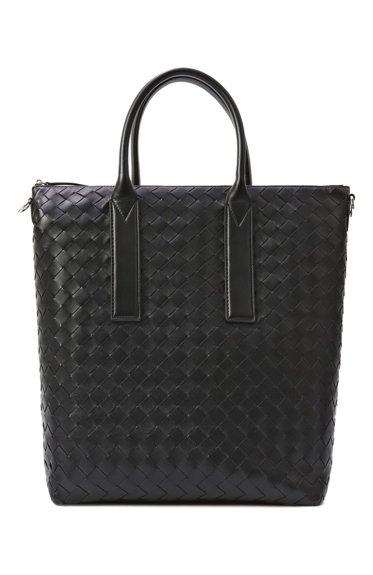 Мужская сумка north-south BOTTEGA VENETA черного цвета, арт. 815783/V2HL1 | Фото 1 (Размер: large; Драгоценные камни: Проставлено; Материал: Натуральная кожа; Материал сплава: Проставлено; Ремень/цепочка: На ремешке)
