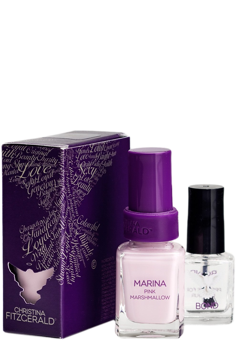 Лак для ногтей \розовый зефир\" marina pink marshmallow + bond" CHRISTINA FITZGERALD, арт. 9333381000804, фото 1