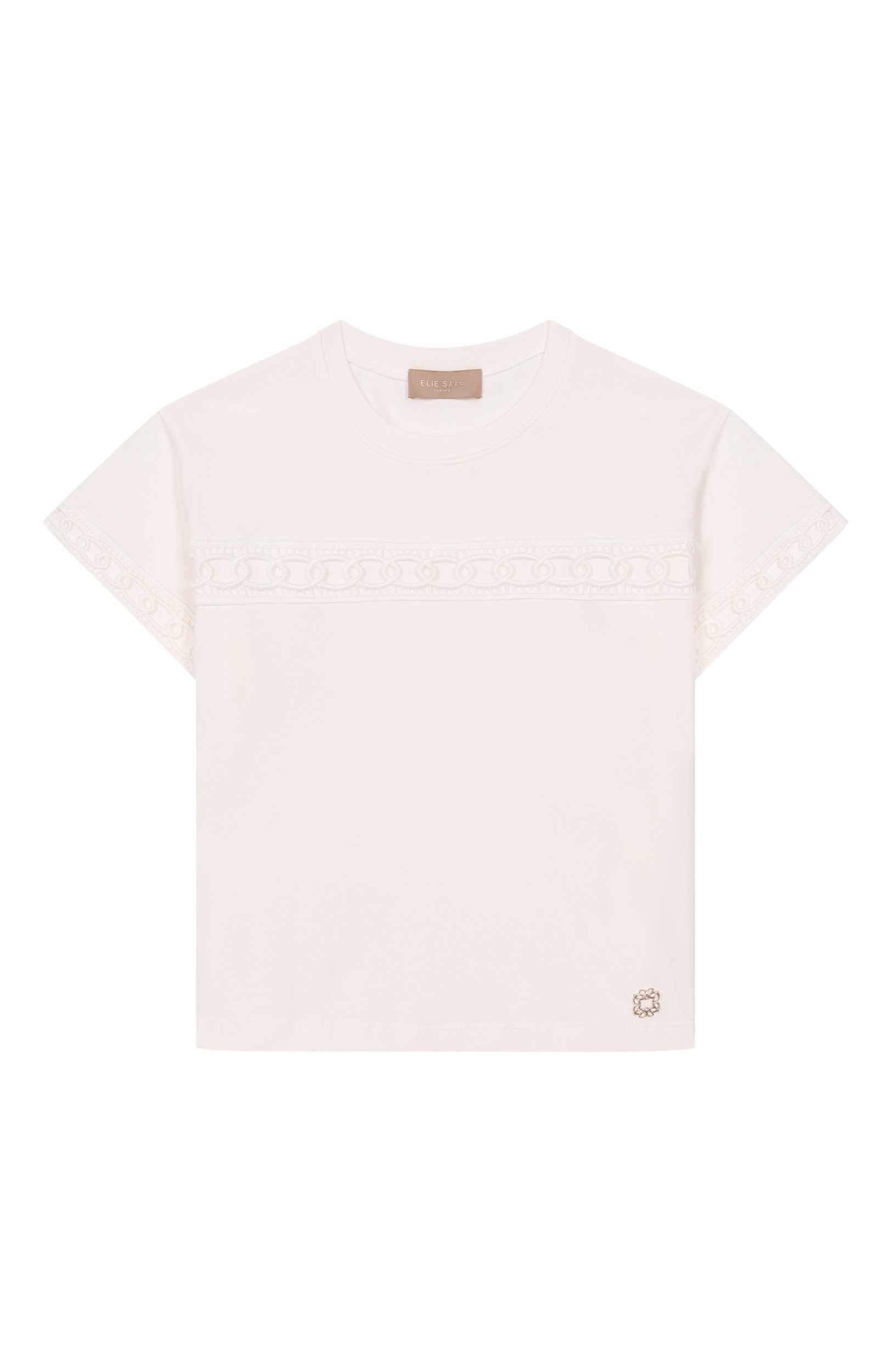 Хлопковая футболка ELIE SAAB KIDS, арт. EFTS027/TS0059_001, фото 1