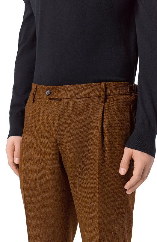 Шерстяные брюки Andrea Campagna RETR0L0NG/AM1513 Коричневый  RETR0L0NG/AM1513 Фото 5