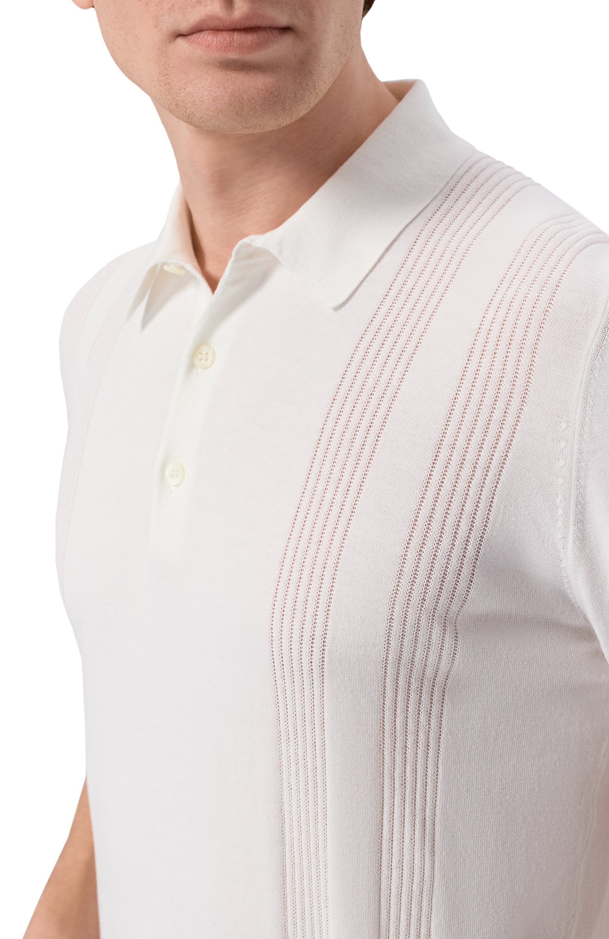 Хлопковое поло CORNELIANI белого цвета по цене 65250 руб., арт. 27M586/2725109, фото 5 Хлопковое поло CORNELIANI, арт. 27M586/2725109, фото 5