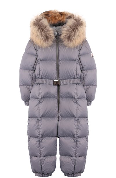 Пуховый комбинезон с меховой отделкой на капюшоне MONCLER ENFANT, арт. D2-951-14355-25-53079/18M-3A, фото 1