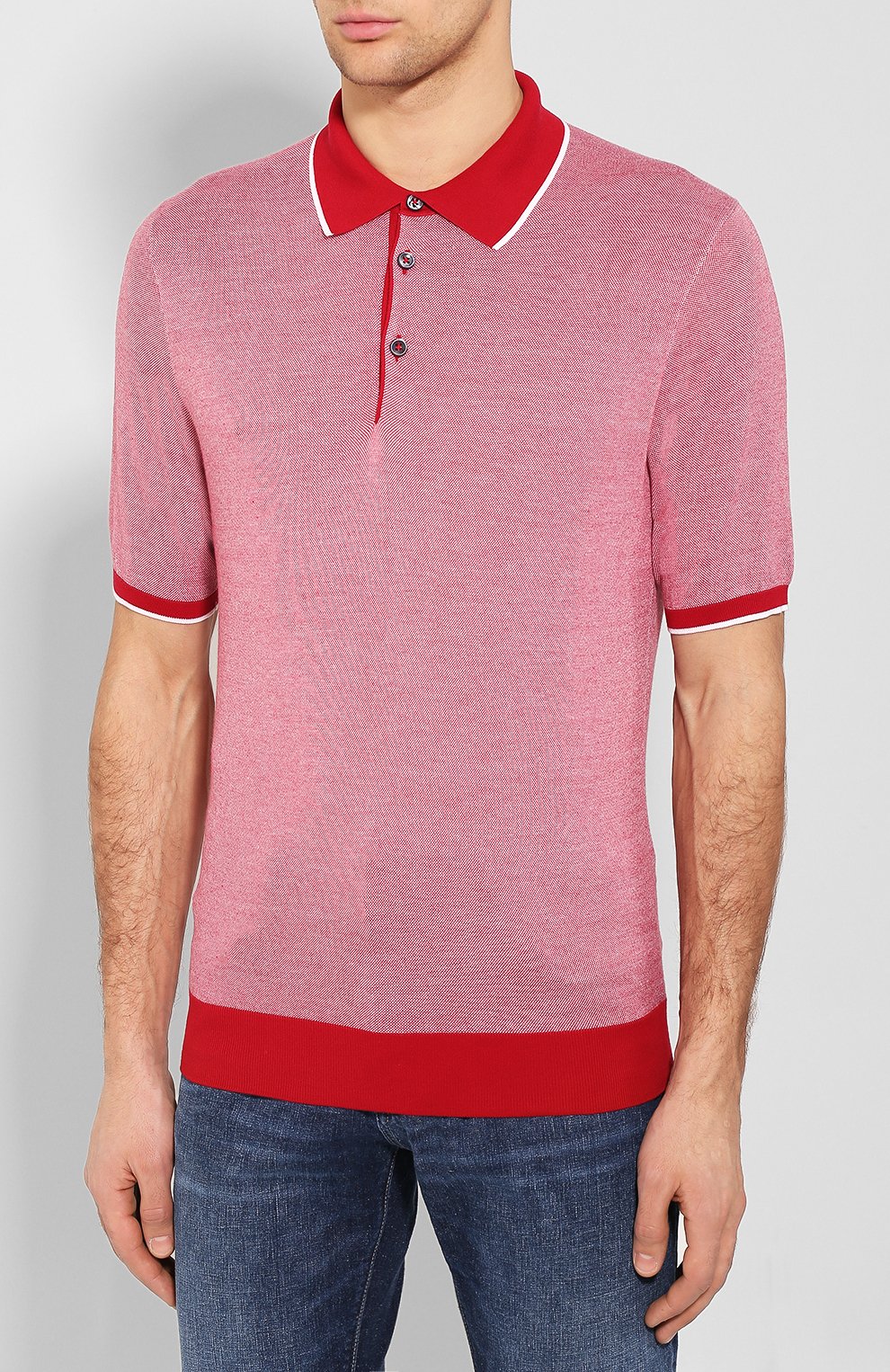 Поло из смеси хлопка и кашемира FIORONI, арт. MK20608C2, фото 3