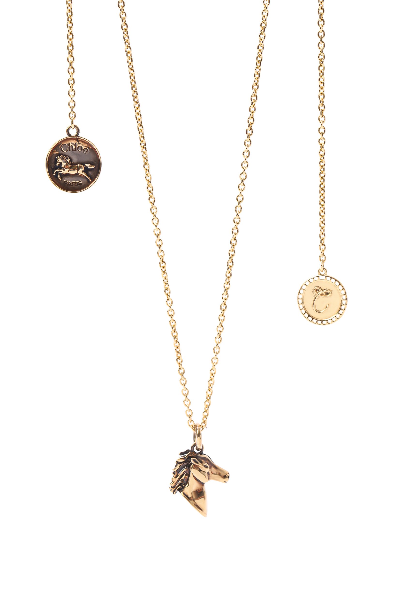 Колье CHLOÉ золотого цвета по цене 79850 руб., арт. CHC25SF006CB7, фото 3 Колье CHLOÉ, арт. CHC25SF006CB7, фото 3