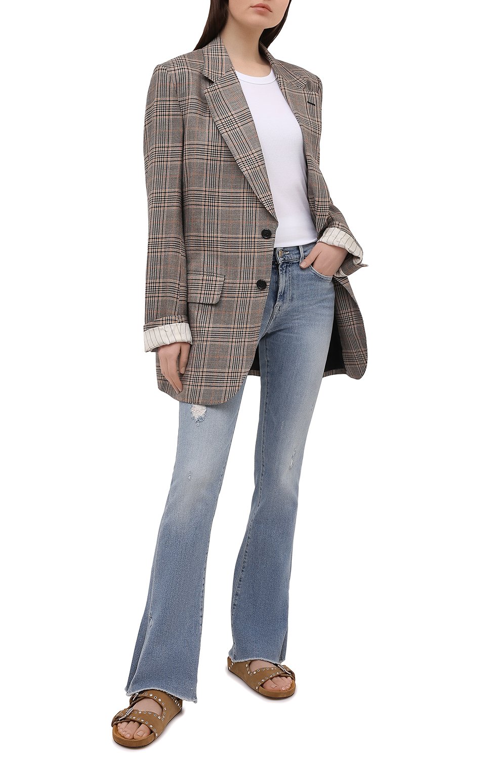 Джинсы 7 FOR ALL MANKIND голубого цвета по цене 24100 руб., арт. JSWB1200LS, фото 2 Джинсы 7 FOR ALL MANKIND, арт. JSWB1200LS, фото 2