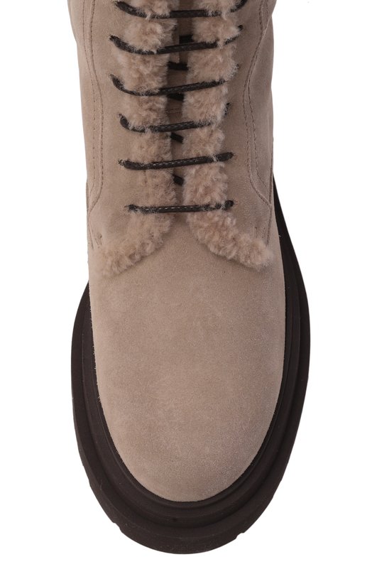 Замшевые ботинки Brunello Cucinelli MZSFG3123 Бежевый  MZSFG3123 Фото 6