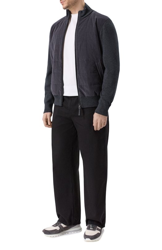 Комбинированный кардиган Bogner 88379426 Серый  88379426 Фото 2