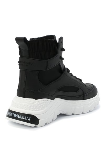 Высокие кожаные кроссовки EMPORIO ARMANI, арт. XYZ002/X0I39/35-40, фото 3
