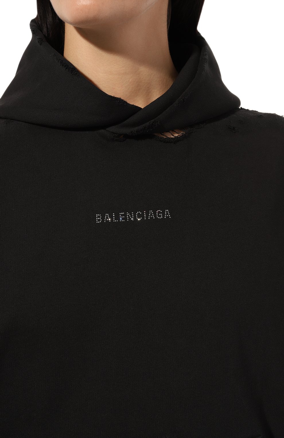 Хлопковое худи BALENCIAGA, арт. 767877/TQVY1, фото 5