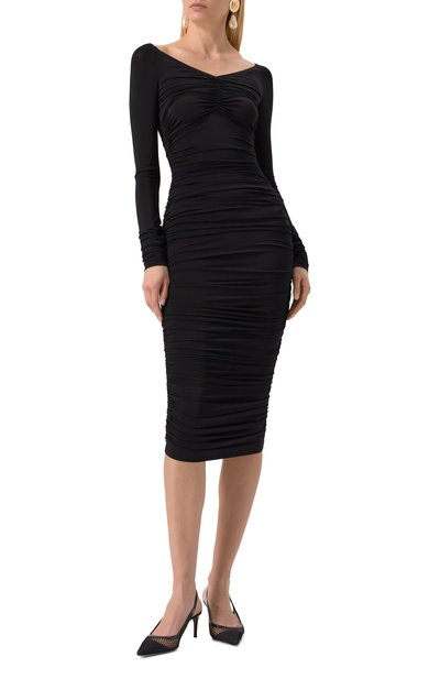 Платье из вискозы DOLCE & GABBANA, арт. F6TNDT/FUIAU, фото 3