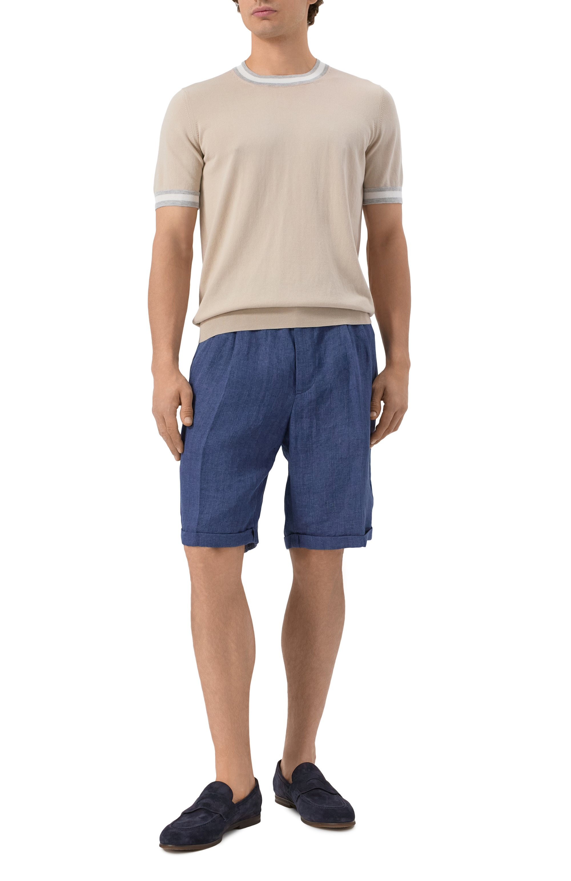 Льняные шорты BRUNELLO CUCINELLI, арт. MH251U0020, фото 2