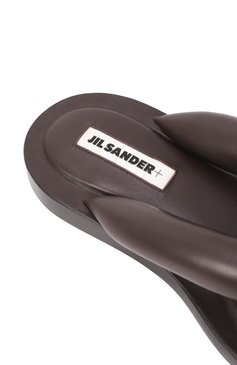 Женские кожаные шлепанцы JIL SANDER темно-коричневого цвета, арт. J44WX0014/P5810 | Фото 7 (Материал сплава: Проставлено; Материал внутренний: Натуральная кожа; Подошва: Платформа; Материал внешний: Натуральная кожа; Драгоценные камни: Проставлено)