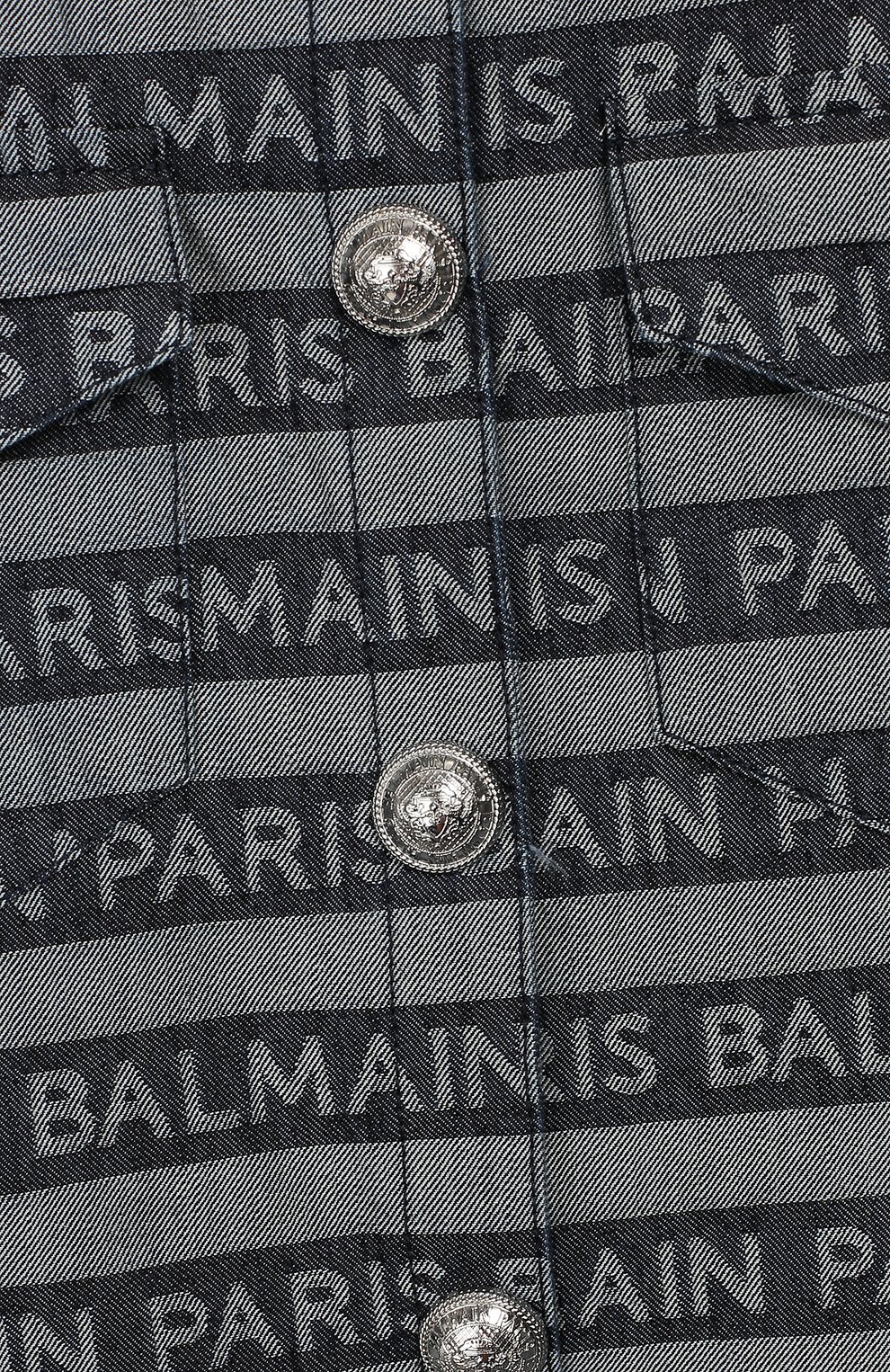 Хлопковое платье BALMAIN синего цвета по цене 48400 руб., арт. 6L1161/LC060/12-16, фото 3 Хлопковое платье BALMAIN, арт. 6L1161/LC060/12-16, фото 3