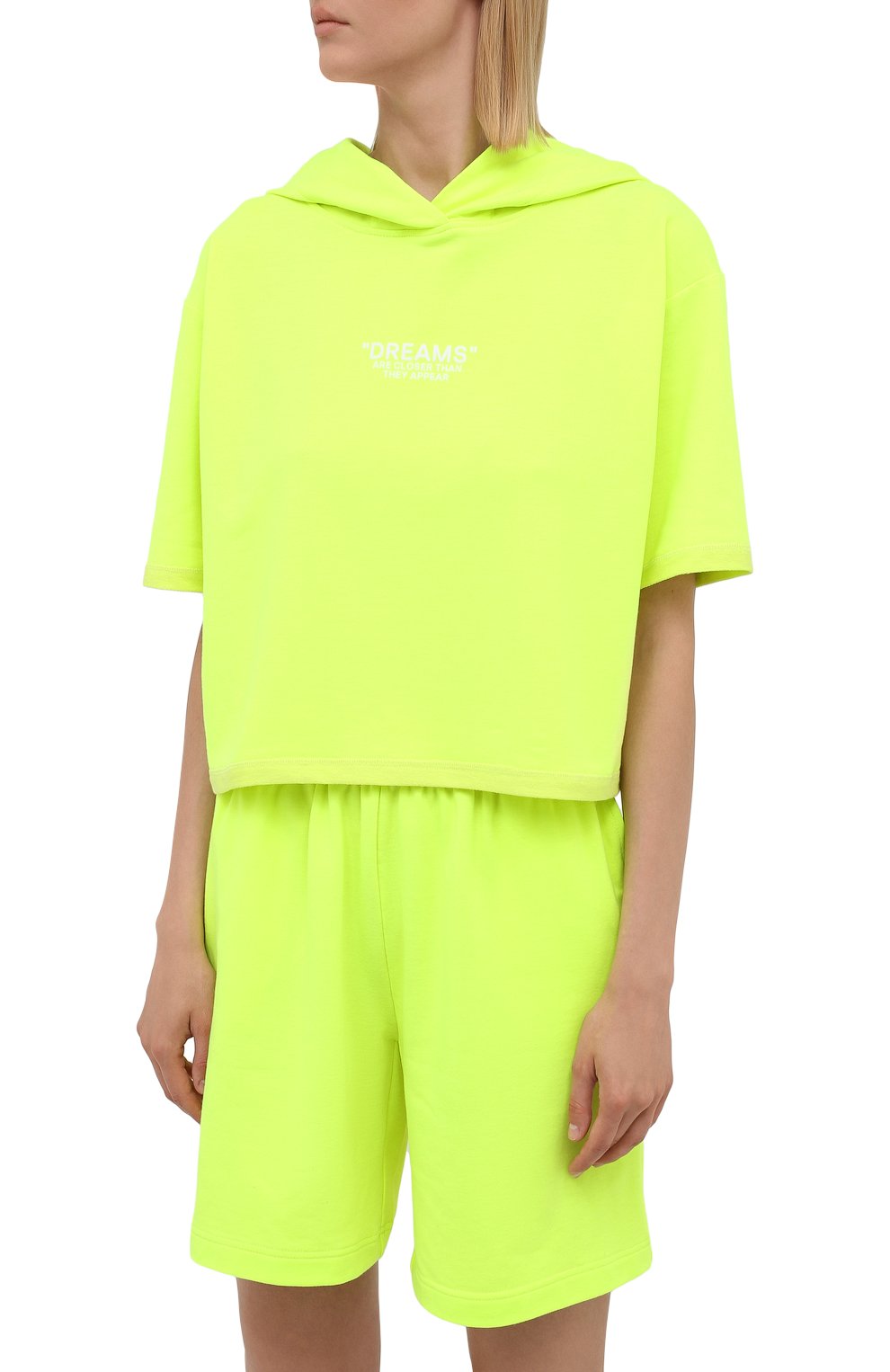 Хлопковый костюм SEVEN LAB зеленого цвета по цене 14700 руб., арт. HTS-D neon yellow, фото 2 Хлопковый костюм SEVEN LAB, арт. HTS-D neon yellow, фото 2