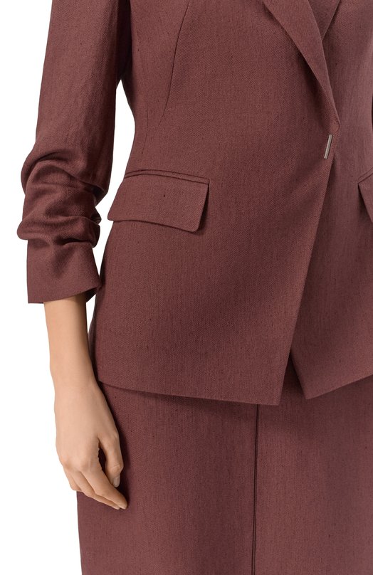 Льняной жакет BOSS 50557249 Коричневый  50557249 Фото 5