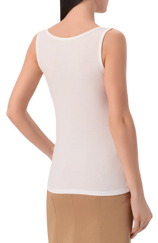 Топ из лиоцелла и шерсти  12 STOREEZ 137742 Кремовый  137742 Фото 4