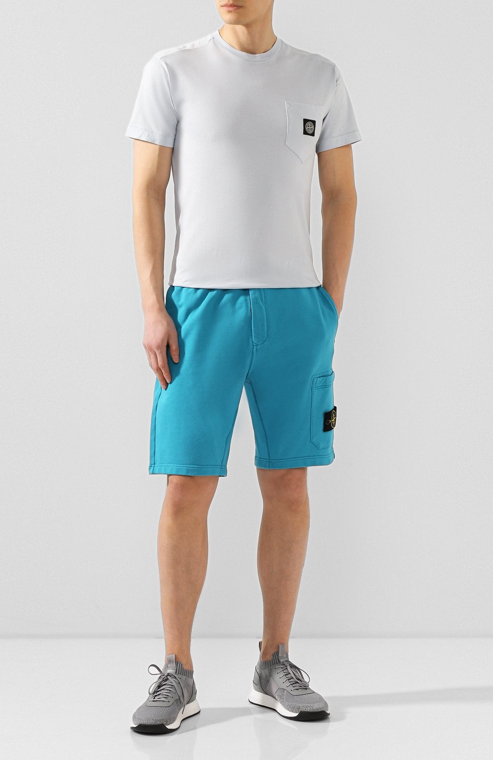 Хлопковые шорты STONE ISLAND, арт. 721564651, фото 2