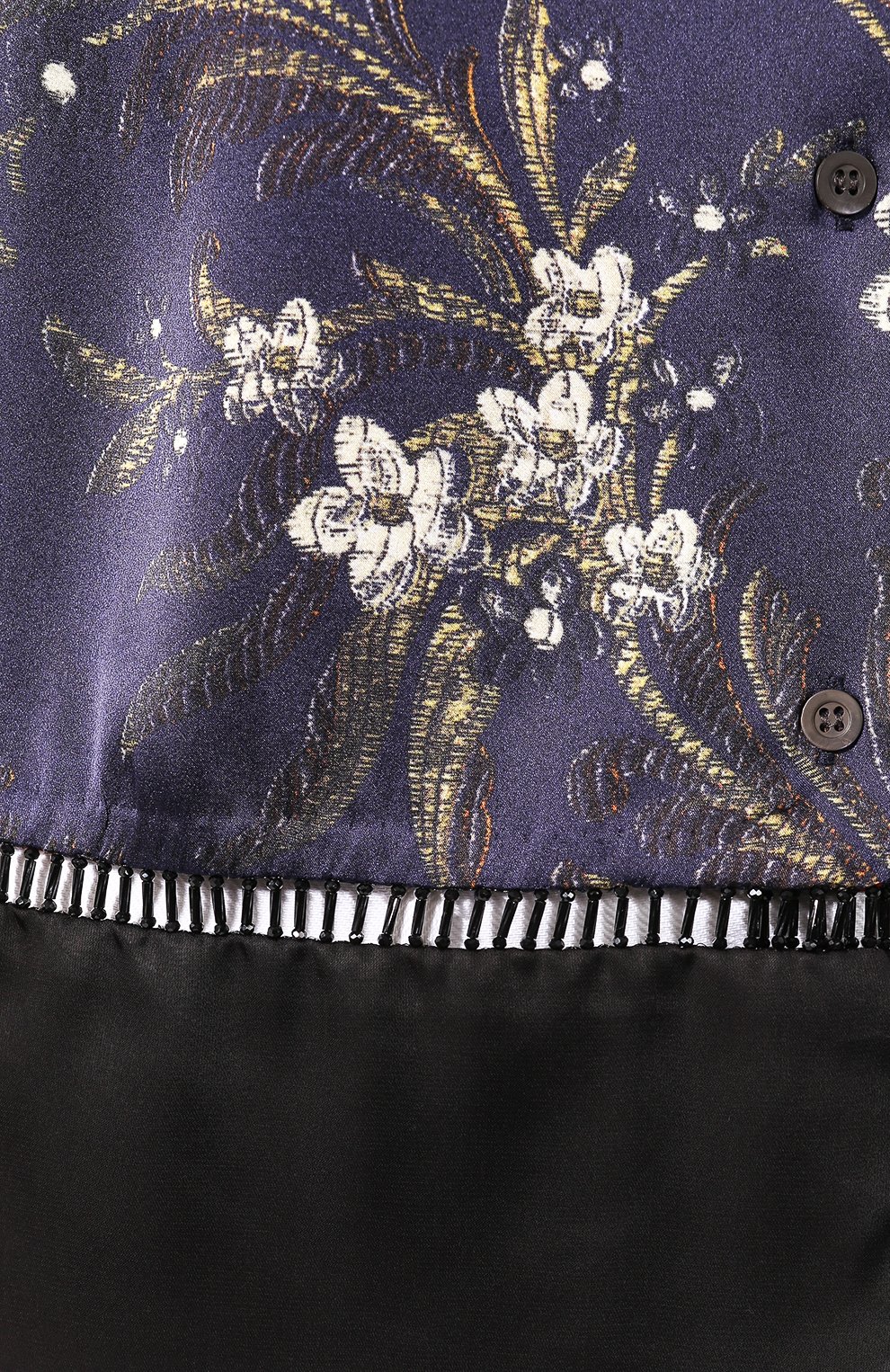 Шелковая рубашка DRIES VAN NOTEN темно-синего цвета по цене 97500 руб., арт. 201-18601-9413, фото 5 Шелковая рубашка DRIES VAN NOTEN, арт. 201-18601-9413, фото 5