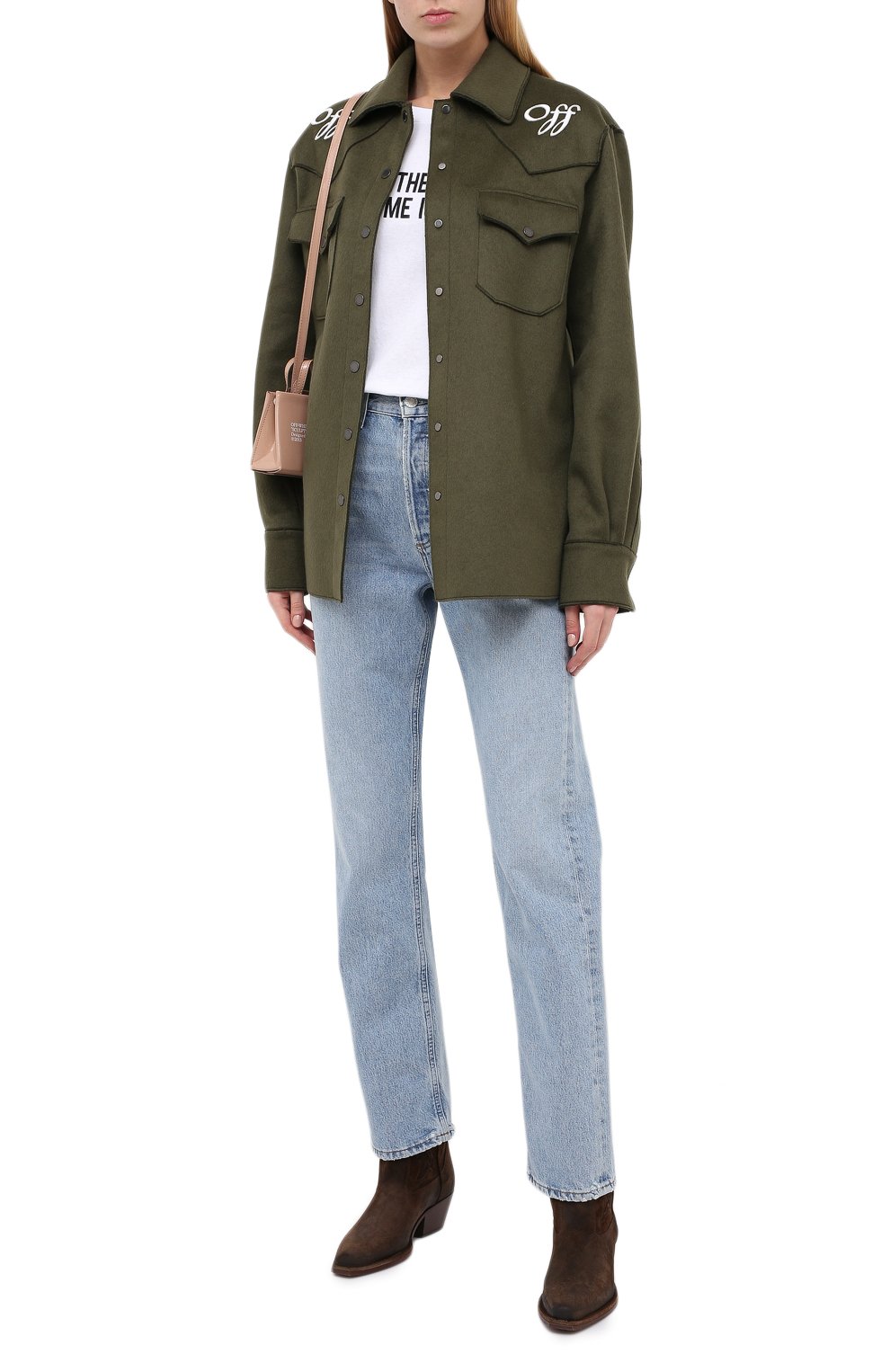 Шерстяная куртка-рубашка OFF-WHITE, арт. 0WEA225E20FAB0015601, фото 2