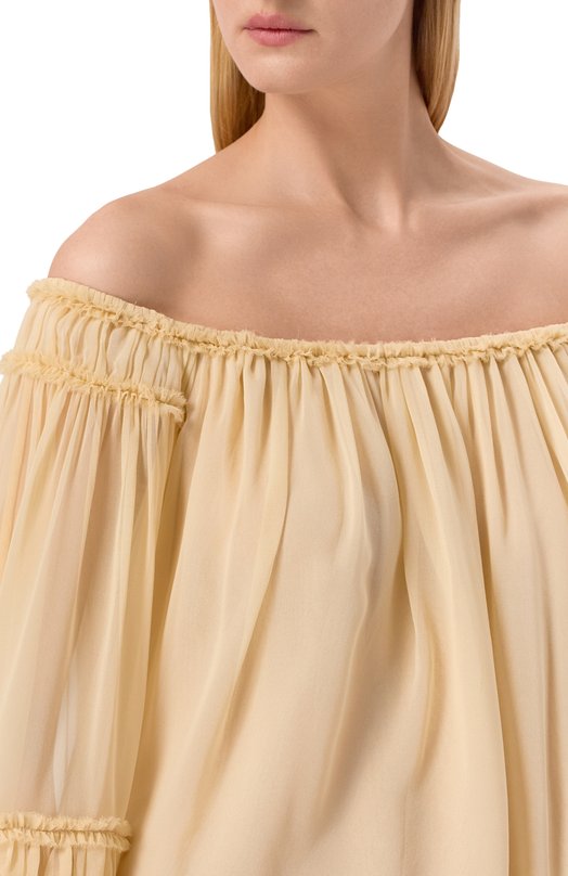 Шелковая блузка Zimmermann 7174TC261 Жёлтый  7174TC261 Фото 5