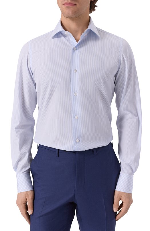 Хлопковая сорочка Finamore 1925 NAP0LI/C0546 Голубой  NAP0LI/C0546 Фото 3