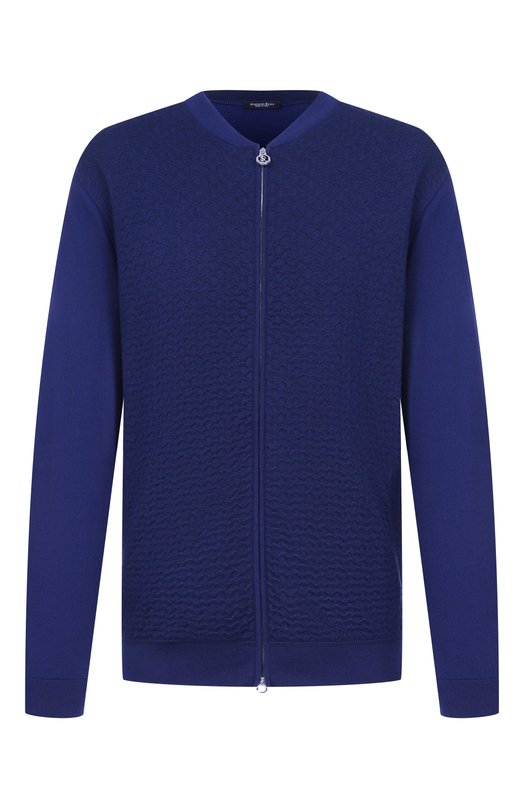 Кардиган из хлопка и шелка Stefano Ricci K212037RT1/F26193 Синий K212037RT1/F26193