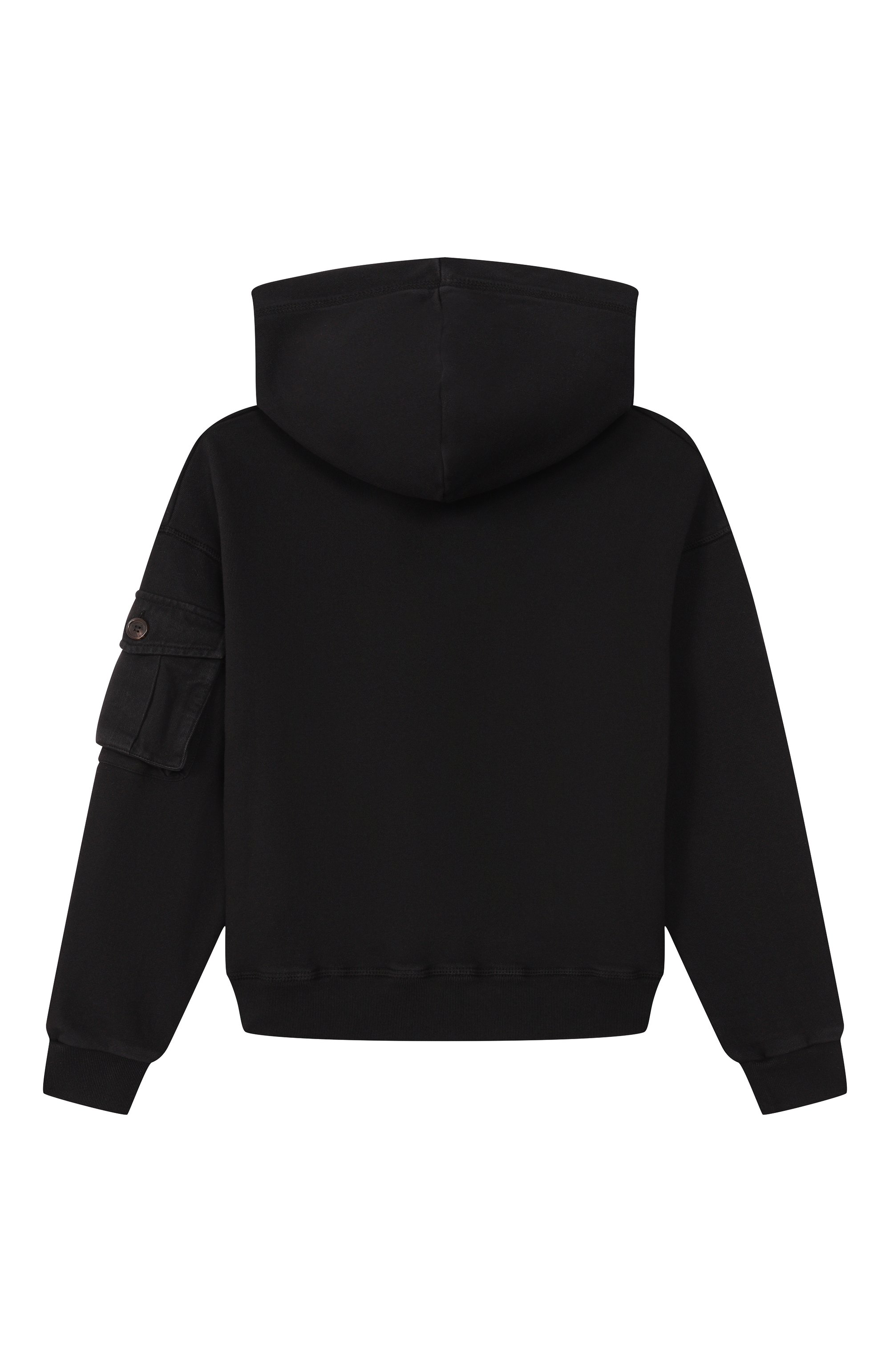 Хлопковое худи DSQUARED2 черного цвета по цене 25400 руб., арт. DQ2735/D0AC6_001, фото 2 Хлопковое худи DSQUARED2, арт. DQ2735/D0AC6_001, фото 2