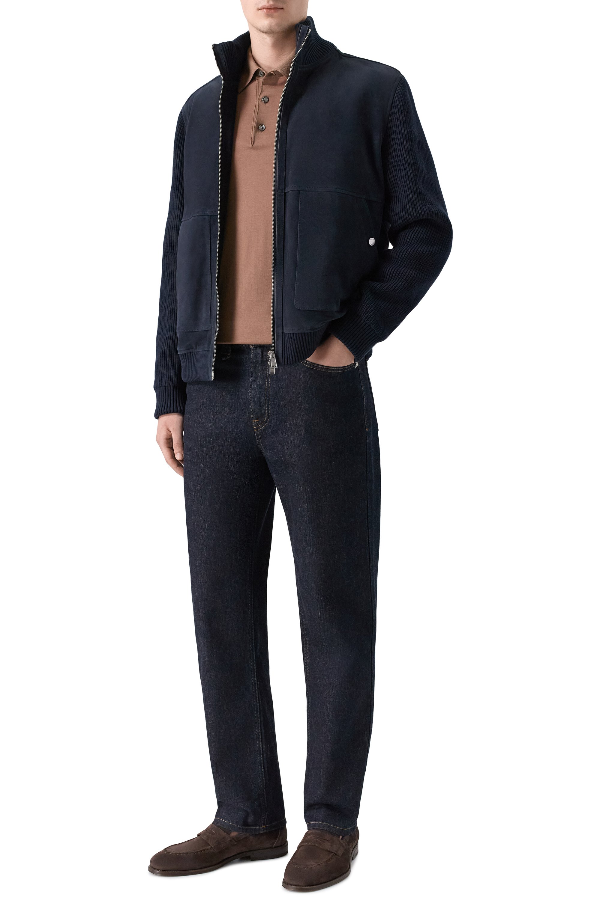 Замшевые пенни-лоферы H`D`S`N BARACCO темно-коричневого цвета по цене 59950 руб., арт. 74406.K.5*/VIT. R0VESCIAT0, фото 2 Замшевые пенни-лоферы H`D`S`N BARACCO, арт. 74406.K.5*/VIT. R0VESCIAT0, фото 2