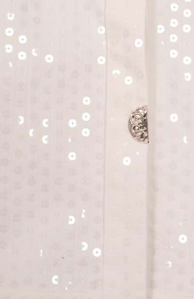 Джинсовая куртка ELIE SAAB JUNIOR кремового цвета по цене 68950 руб., арт. EFGC019/TS1075_001, фото 3 Джинсовая куртка ELIE SAAB JUNIOR, арт. EFGC019/TS1075_001, фото 3