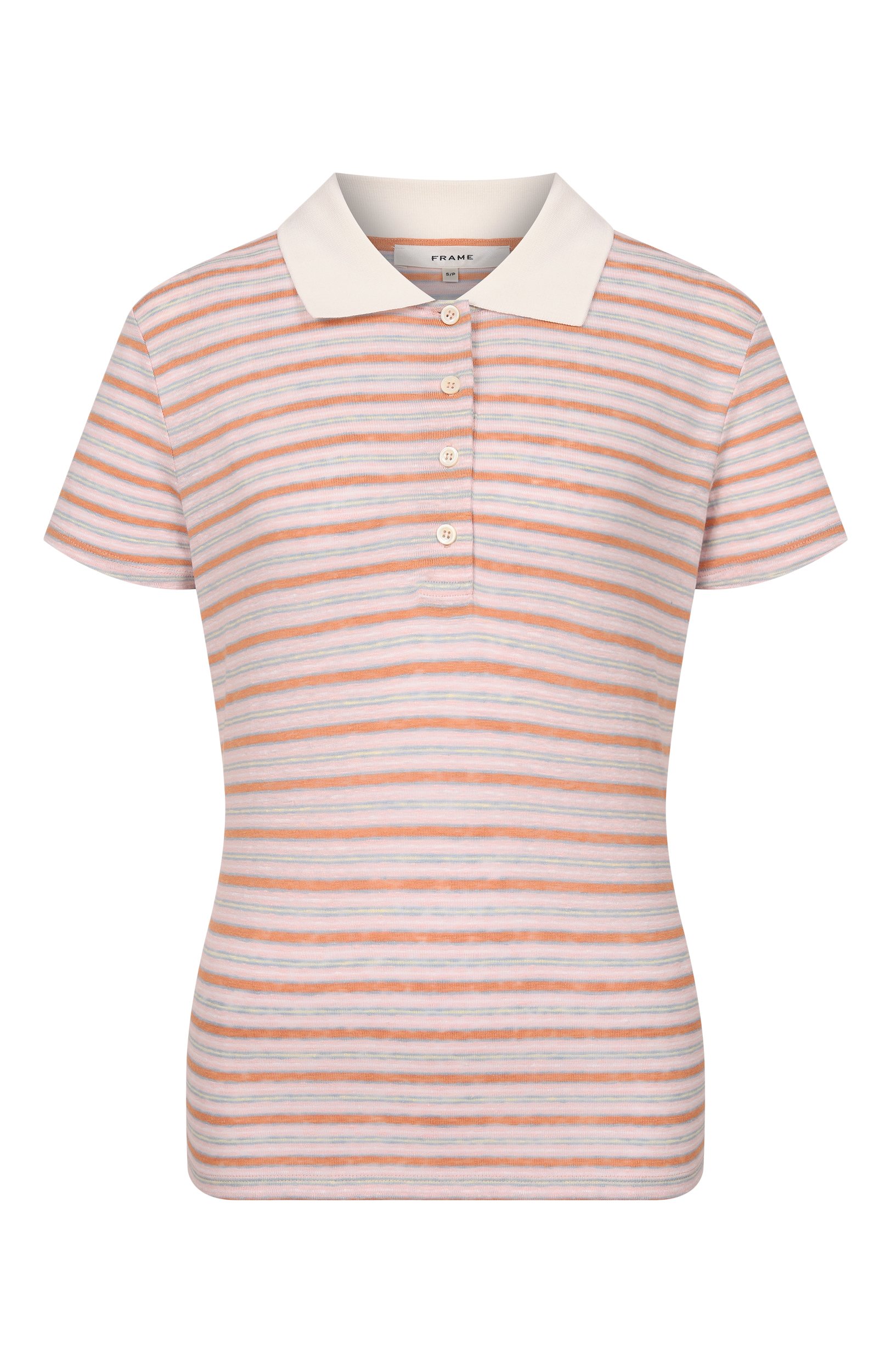 Льняное поло FRAME DENIM, арт. WE26JKT016/THE STRIPED S/S P0L0, фото 1