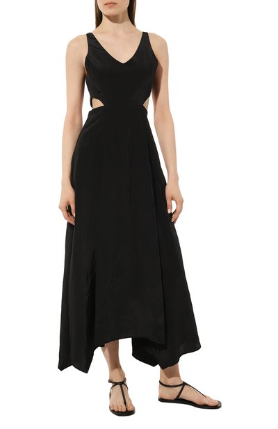 Платье из вискозы JUUN.J черного цвета по цене 97250 руб., арт. JW3571W555, фото 3 Платье из вискозы JUUN.J, арт. JW3571W555, фото 3