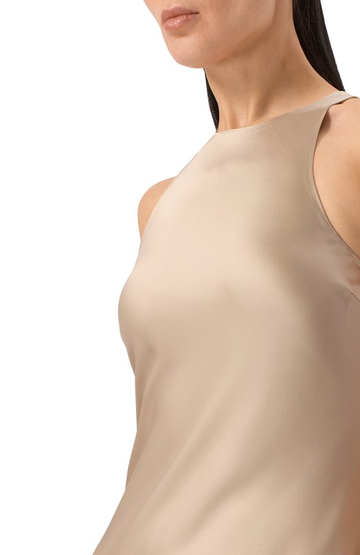 Атласное платье Daname 626SS6804A Бежевый  626SS6804A Фото 4