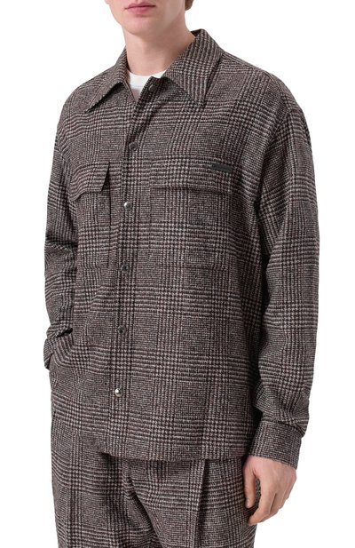 Рубашка из шерсти и хлопка DOLCE & GABBANA, арт. G5MM6T/FQMKD, фото 3