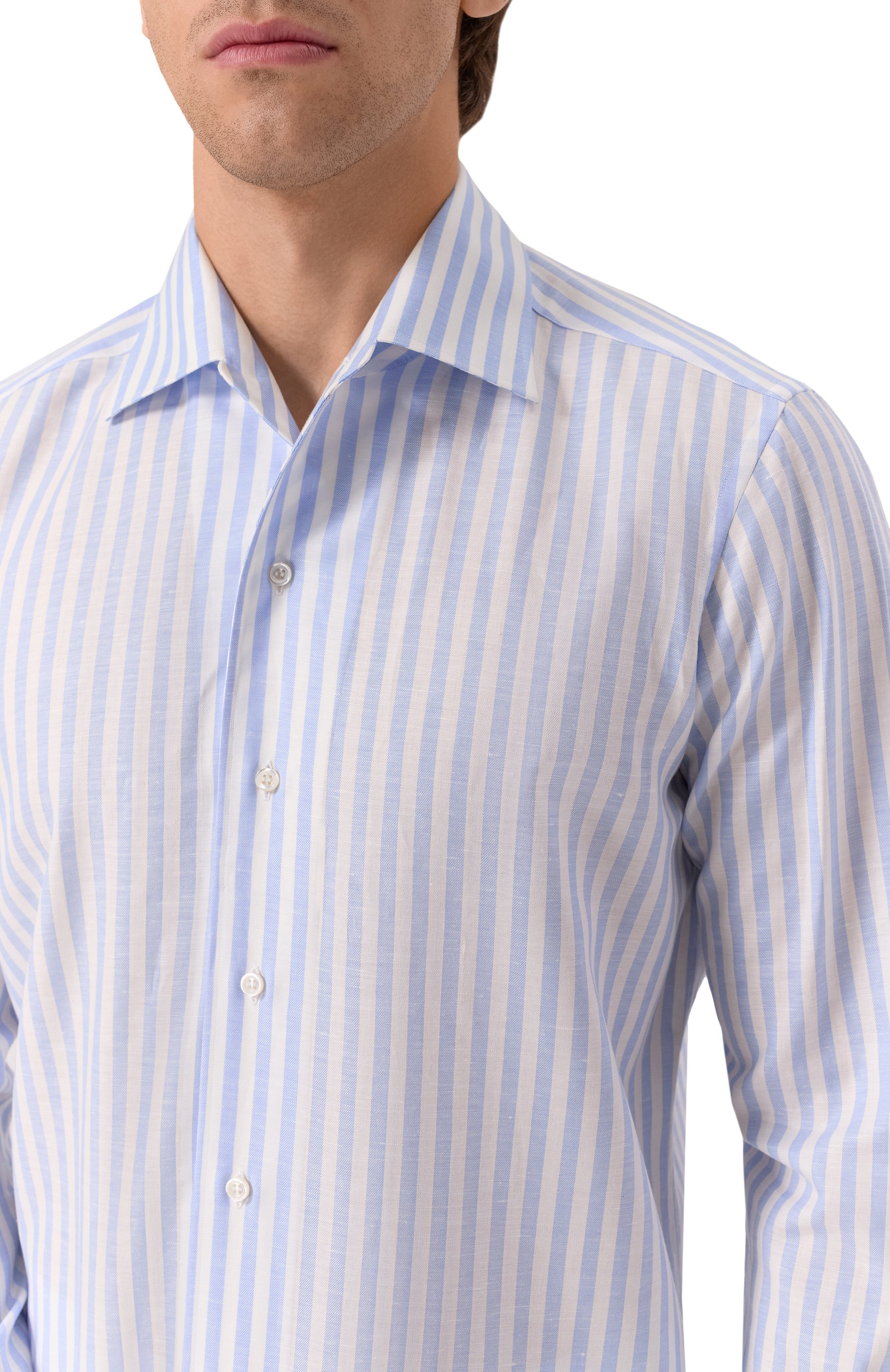 Рубашка из хлопка и льна MVST, арт. M0RBIDA/R0BERT0/R0UND/300-C0TT0N/LINEN, фото 5