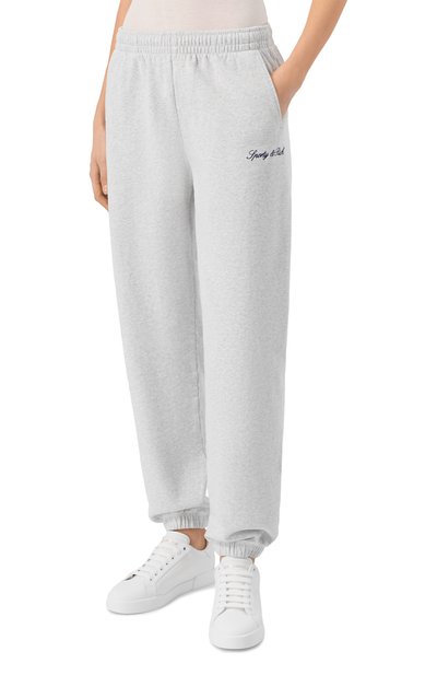 Хлопковые джоггеры SPORTY AND RICH, арт. PA03668326GY03, фото 3