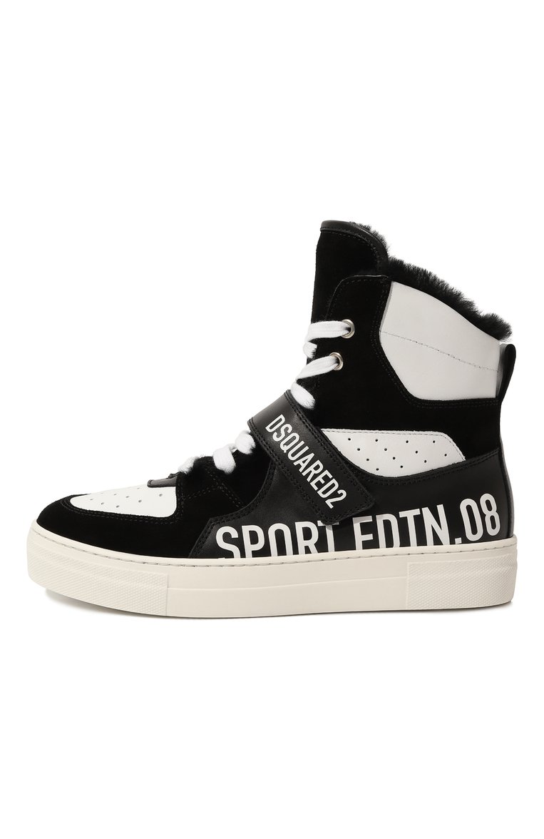 Высокие кеды из кожи DSQUARED2, арт. 75524/36-40, фото 1