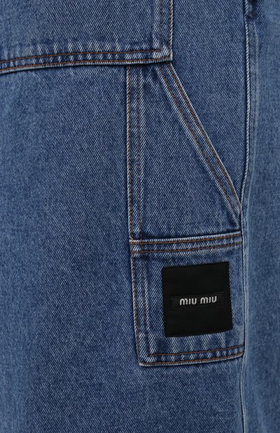 Джинсовая юбка MIU MIU синего цвета по цене 66000 руб., арт. GWD250-1SXO-F0008, фото 5 Джинсовая юбка MIU MIU, арт. GWD250-1SXO-F0008, фото 5