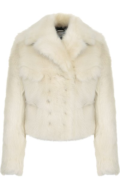 Женская укороченная шуба с кожаной отделкой CHLOÉ, арт. CHC18ACV06211