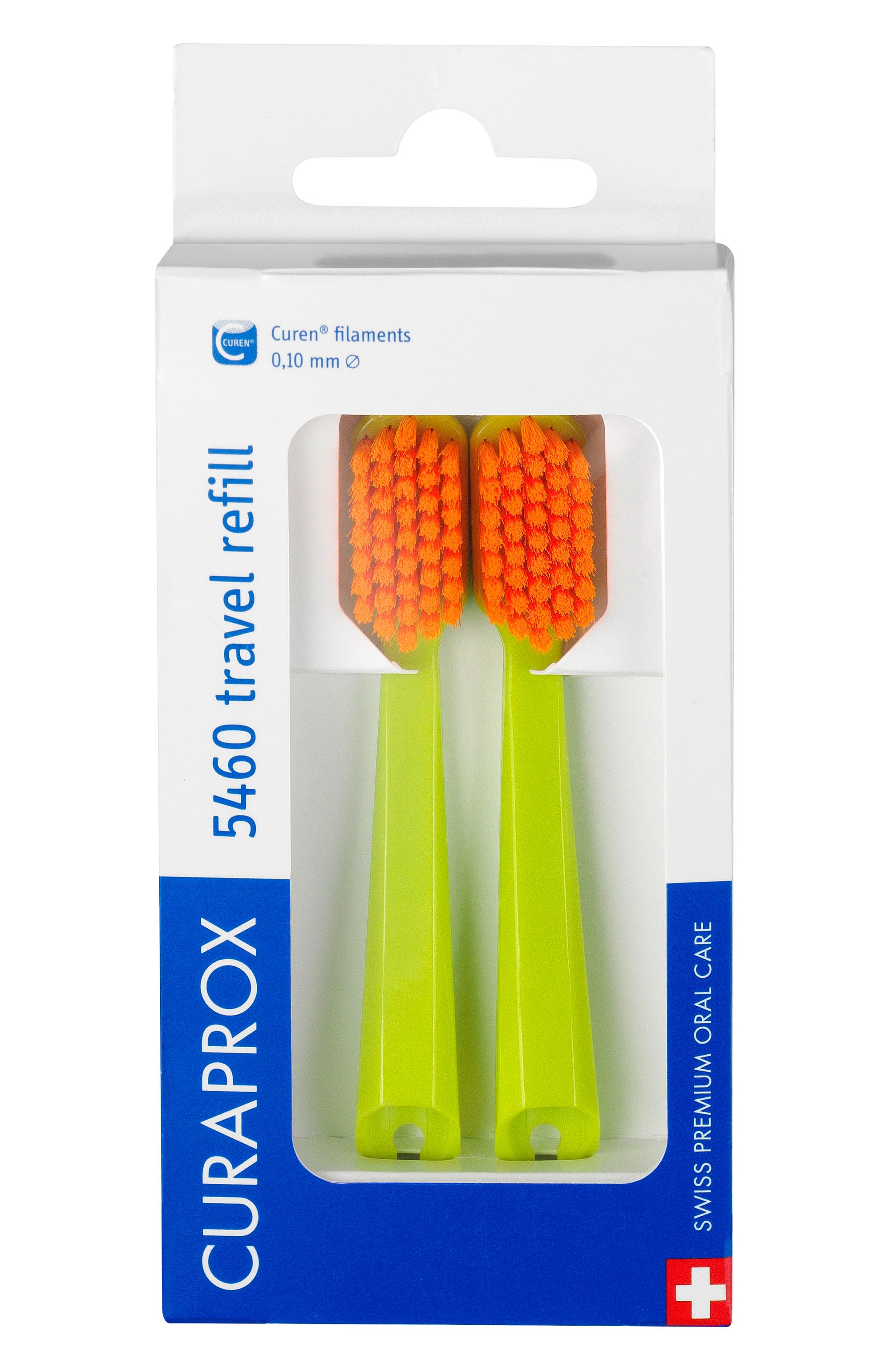 Сменные зубные щетки сs 5460 для дорожного набора be you, зеленый (2 шт.) CURAPROX, арт. 7612412430776, фото 1