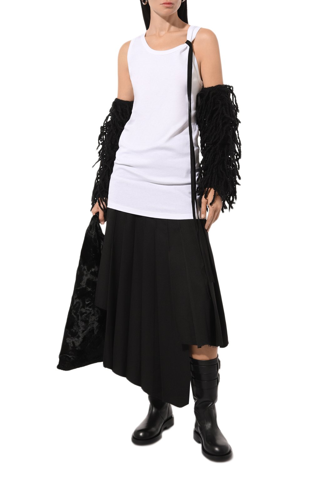 Хлопковая майка ANN DEMEULEMEESTER, арт. 2402-W-JT020-35-FA045-001, фото 2