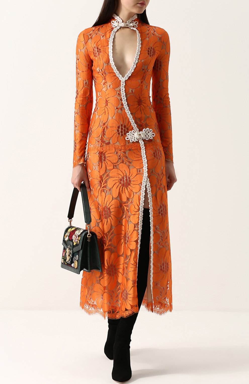 Текстильные ботфорты fiona на шпильке GIANVITO ROSSI, арт. G80718.15RIC.KIB, фото 3