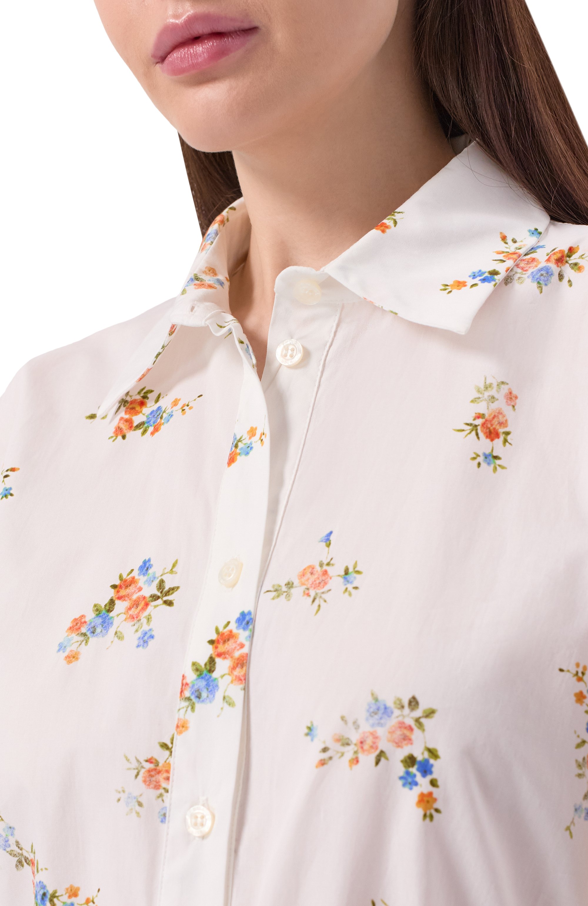 Хлопковое платье MSGM белого цвета по цене 68900 руб., арт. 4041MDA36/267157, фото 4 Хлопковое платье MSGM, арт. 4041MDA36/267157, фото 4