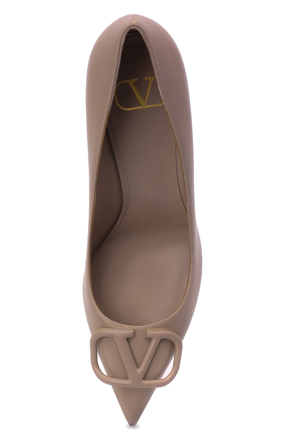 Кожаные туфли vlogo signature VALENTINO бежевого цвета по цене 69600 руб., арт. XW2S0R78/MZF, фото 6 Кожаные туфли vlogo signature VALENTINO, арт. XW2S0R78/MZF, фото 6