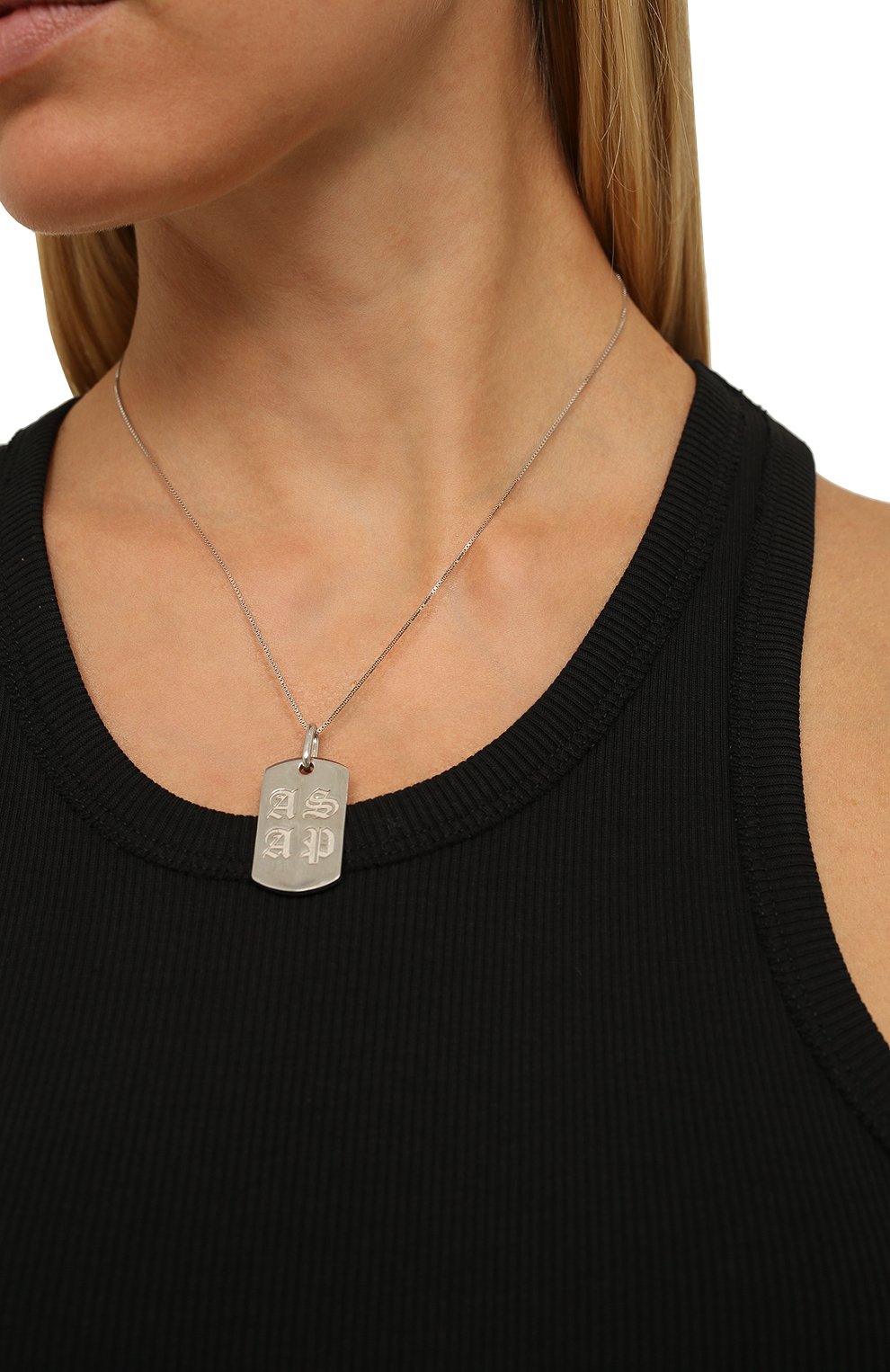 Подвеска на цепочке LEVASHOVAELAGINA серебряного цвета по цене 17000 руб., арт. asap/n, фото 2 Подвеска на цепочке LEVASHOVAELAGINA, арт. asap/n, фото 2