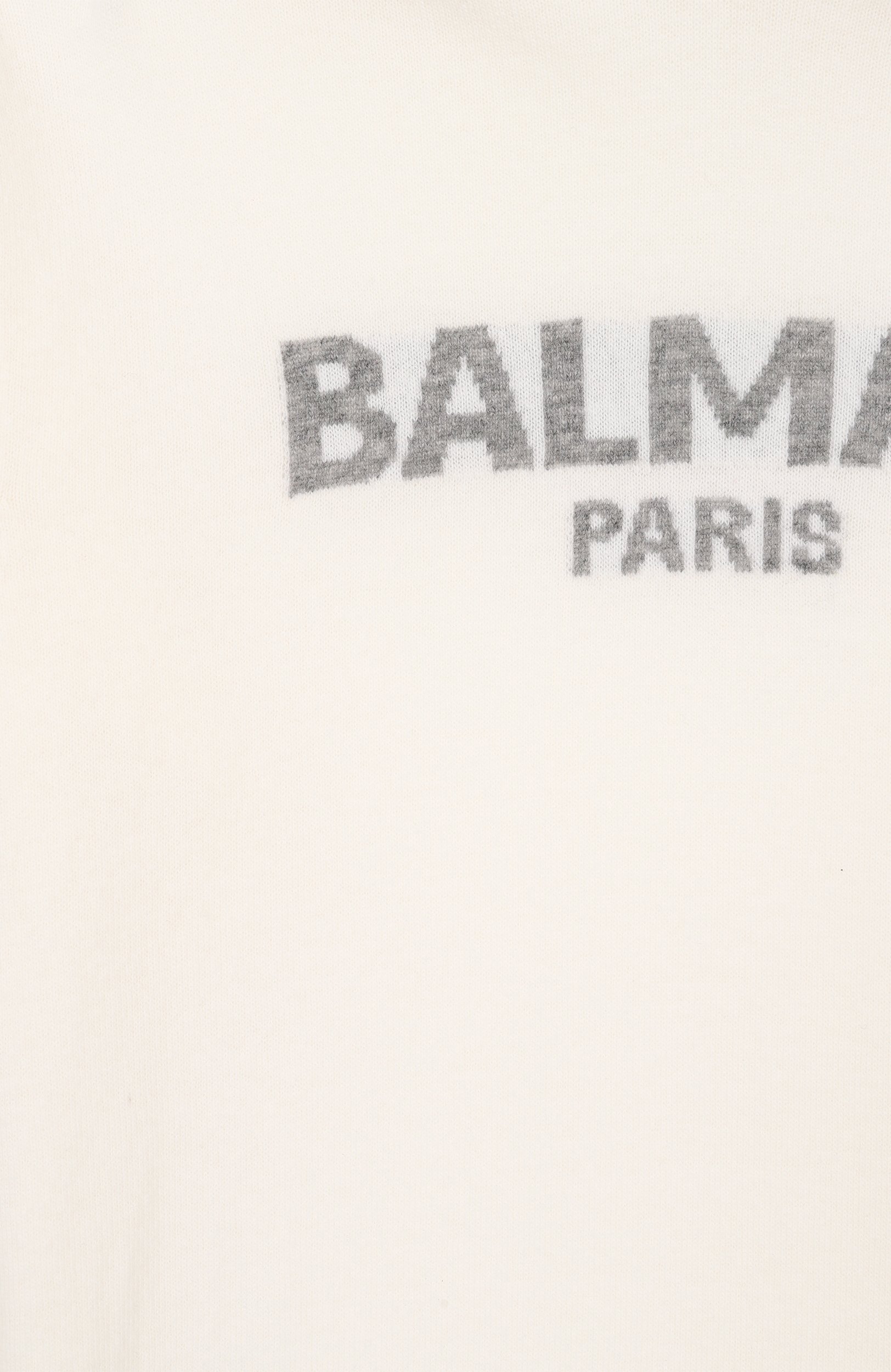 Шерстяное худи BALMAIN молочного цвета по цене 49550 руб., арт. BZ9H00, фото 3 Шерстяное худи BALMAIN, арт. BZ9H00, фото 3