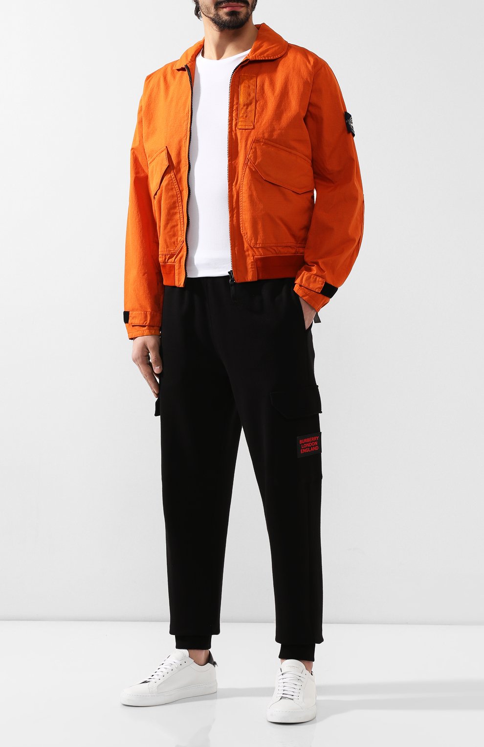 Бомбер STONE ISLAND оранжевого цвета по цене 83250 руб., арт. 711543699, фото 2 Бомбер STONE ISLAND, арт. 711543699, фото 2