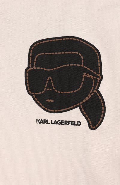 Хлопковый лонгслив KARL LAGERFELD KIDS, арт. Z30955, фото 3