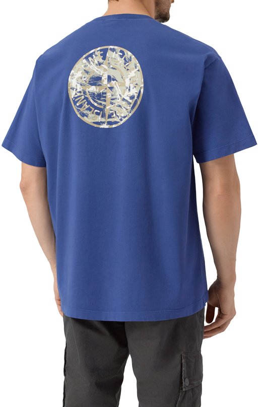 Хлопковая футболка Stone Island K1S1521002RCS0153 Синий  K1S1521002RCS0153 Фото 4
